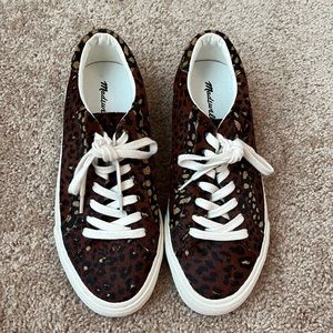Madewell Sidewalk Calf Hair Low Top Sneakers W7.5 M6